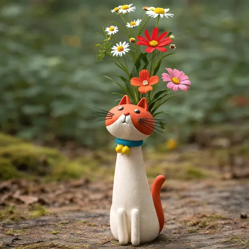 😻Handcrafted Quirky Cat Vase——Gifts for craft enthusiasts