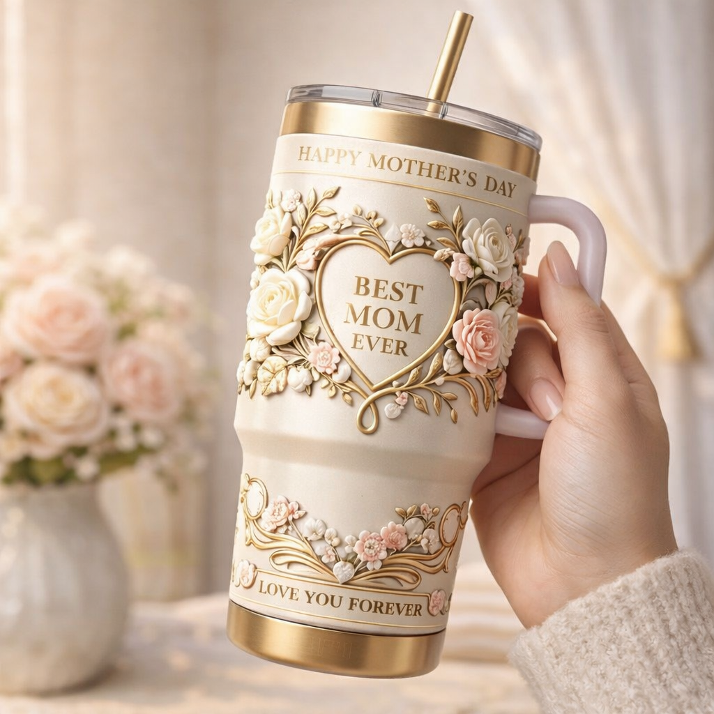 🌷 Best Mom Ever Tumbler – Mother’s Day Gift 💖