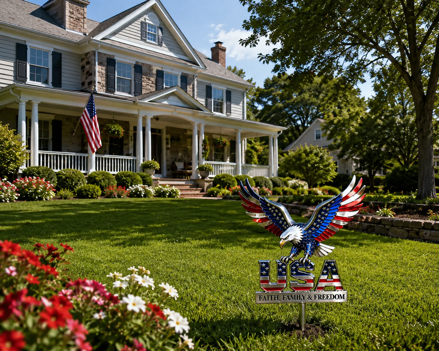 American Eagle Metal Sign - Personalized Gifts For Patriots