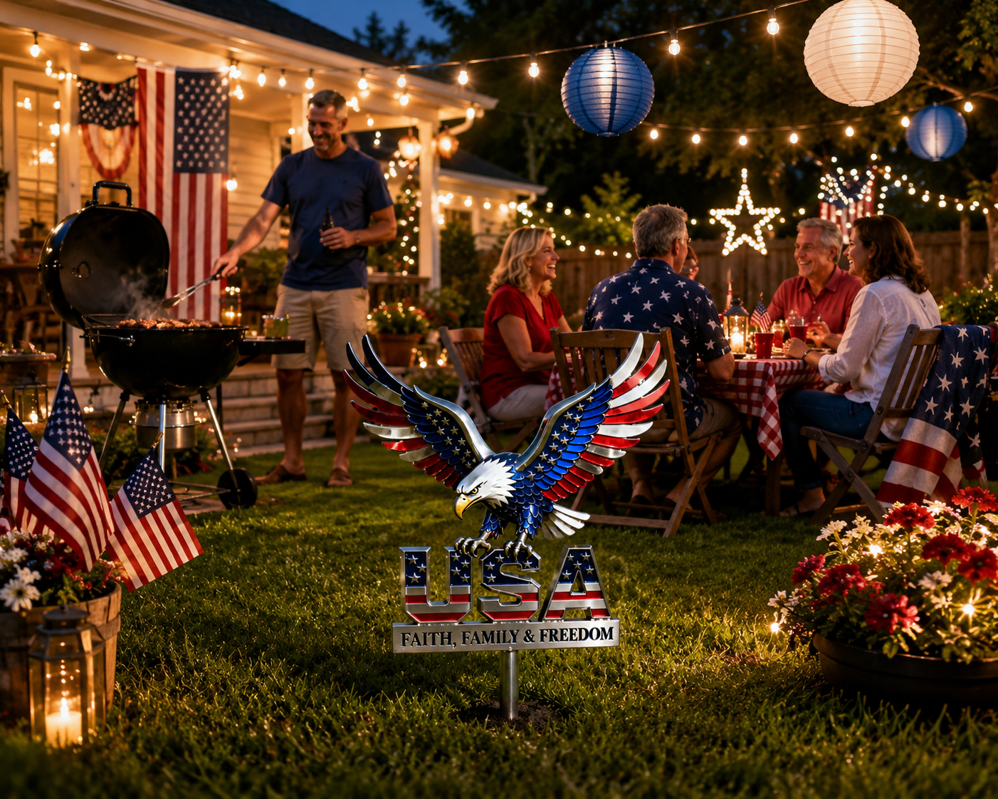 American Eagle Metal Sign - Personalized Gifts For Patriots