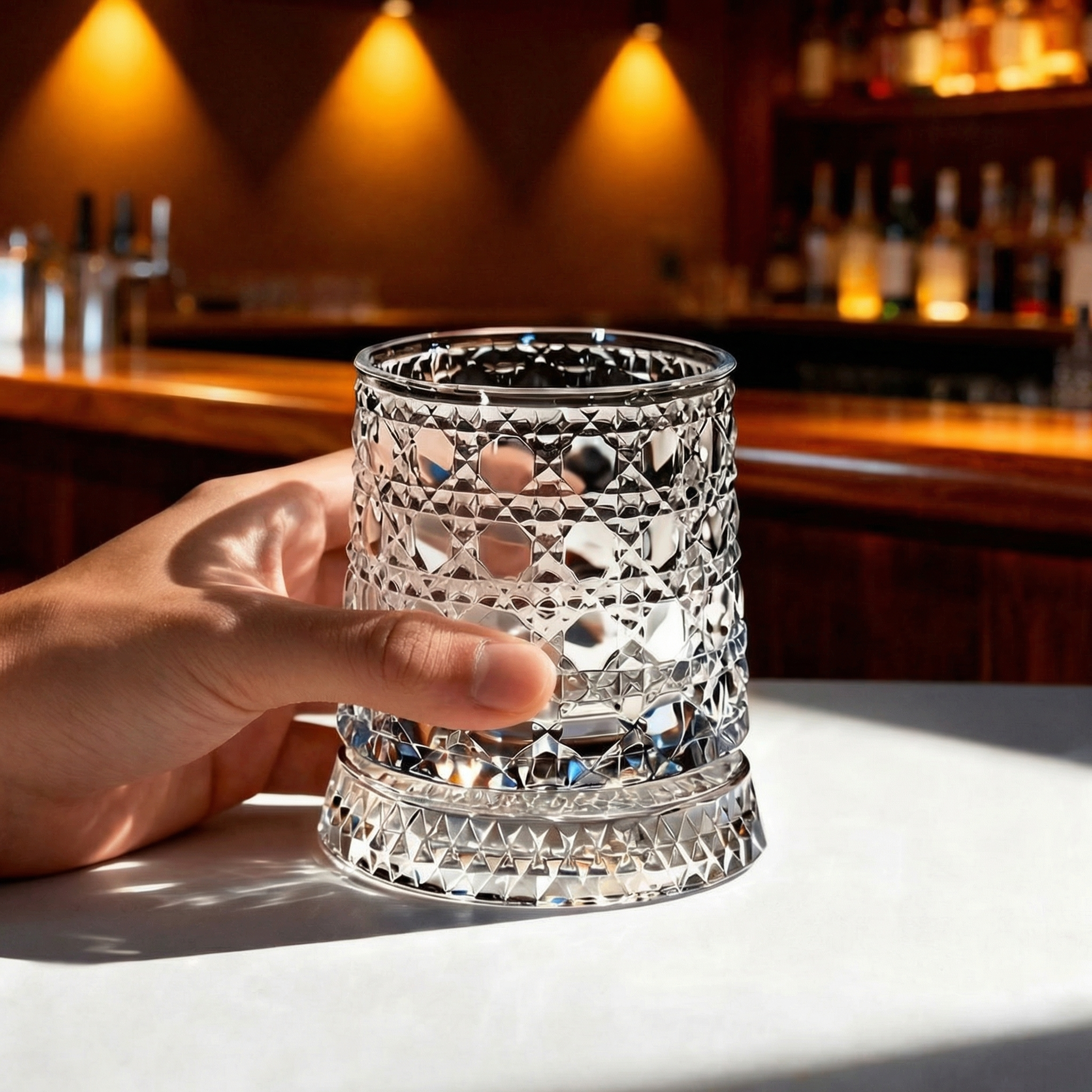 Rotating Whiskey Glass