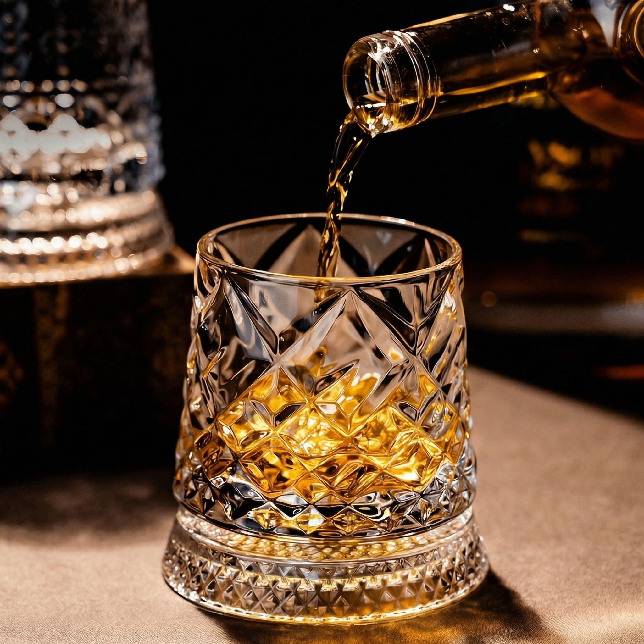 Rotating Whiskey Glass