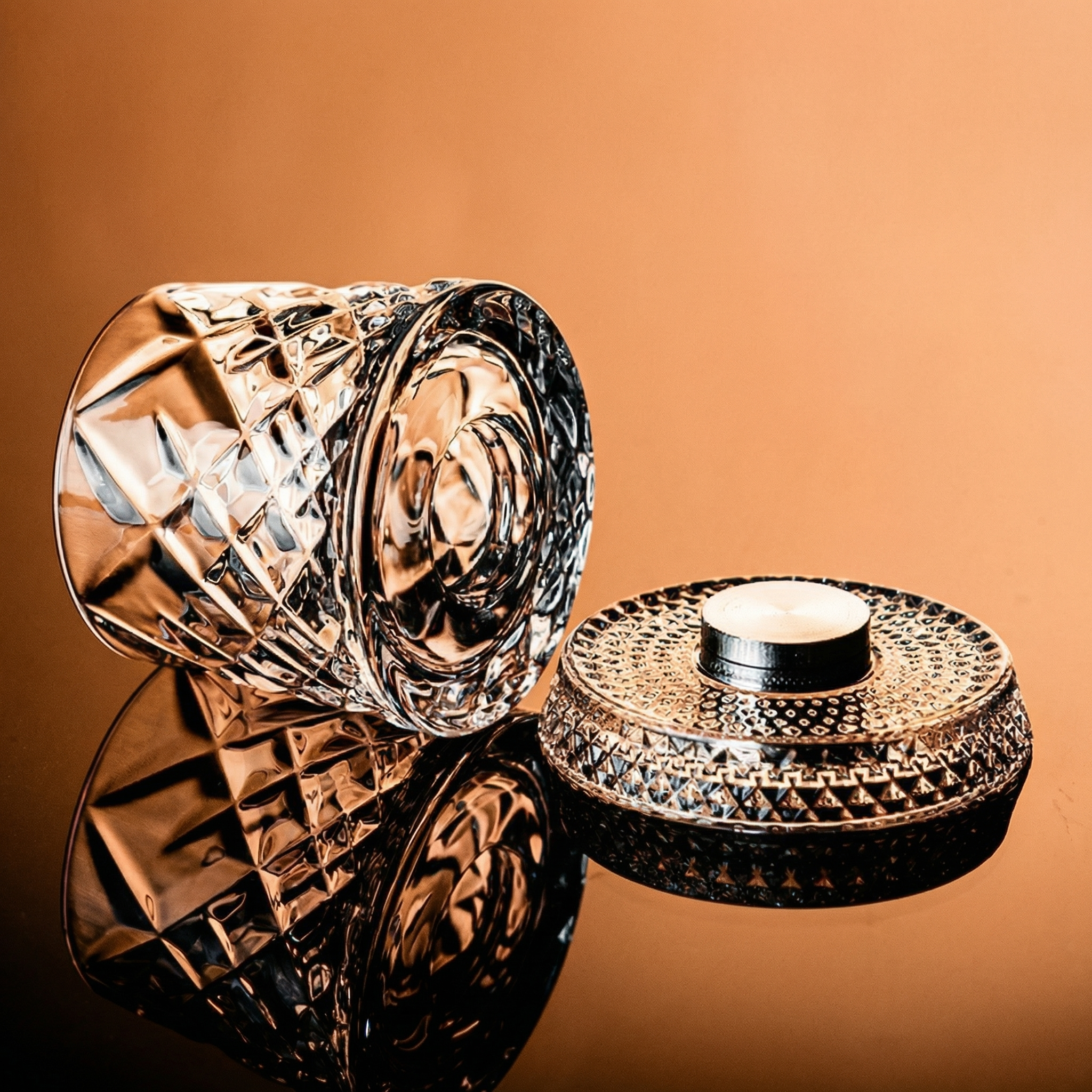 Rotating Whiskey Glass
