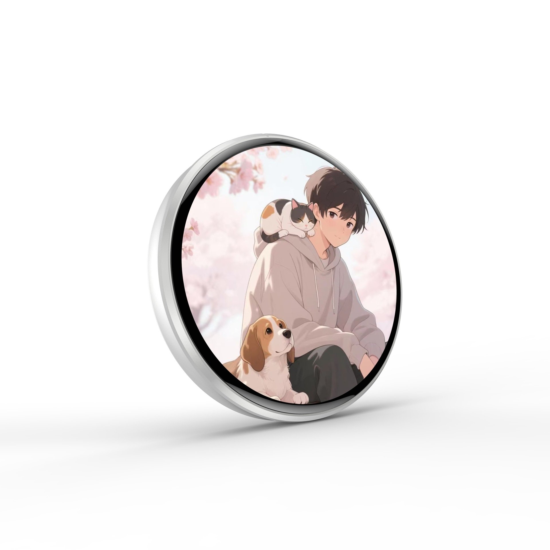 Digital Badge Photo Video GIF Display Screen Pins Pixel Touchscreen Lightweight 500mAh