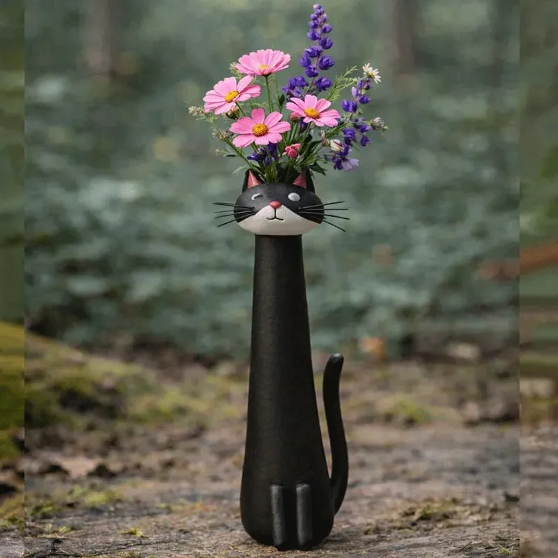 😻Handcrafted Quirky Cat Vase——Gifts for craft enthusiasts