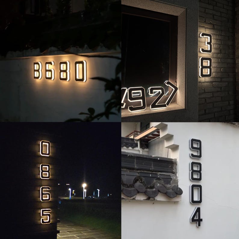 2026 Newest Model🔥Solar LED House Number Sign