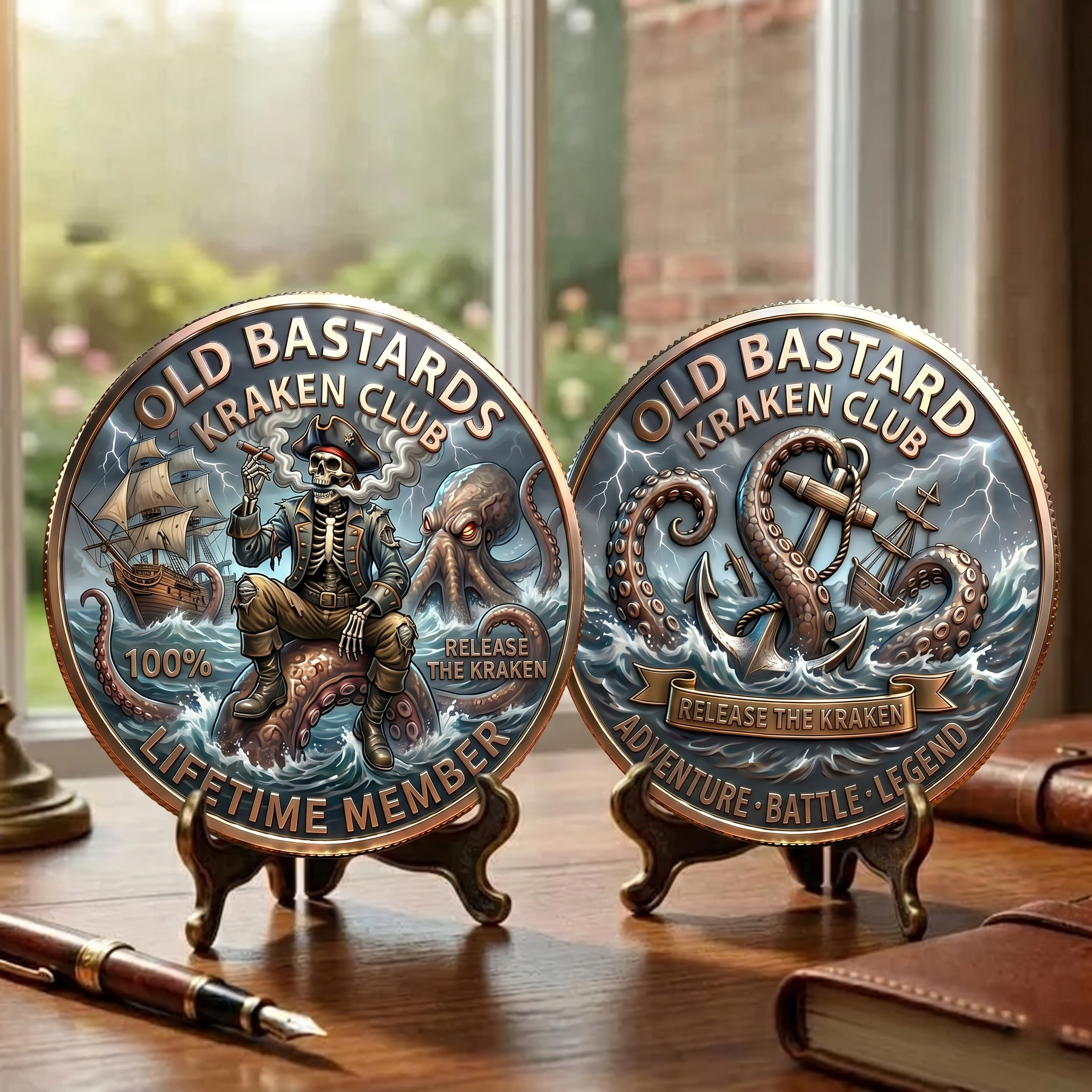 🏴☠️ OLD BASTARDS KRAKEN CLUB™ Challenge Coin