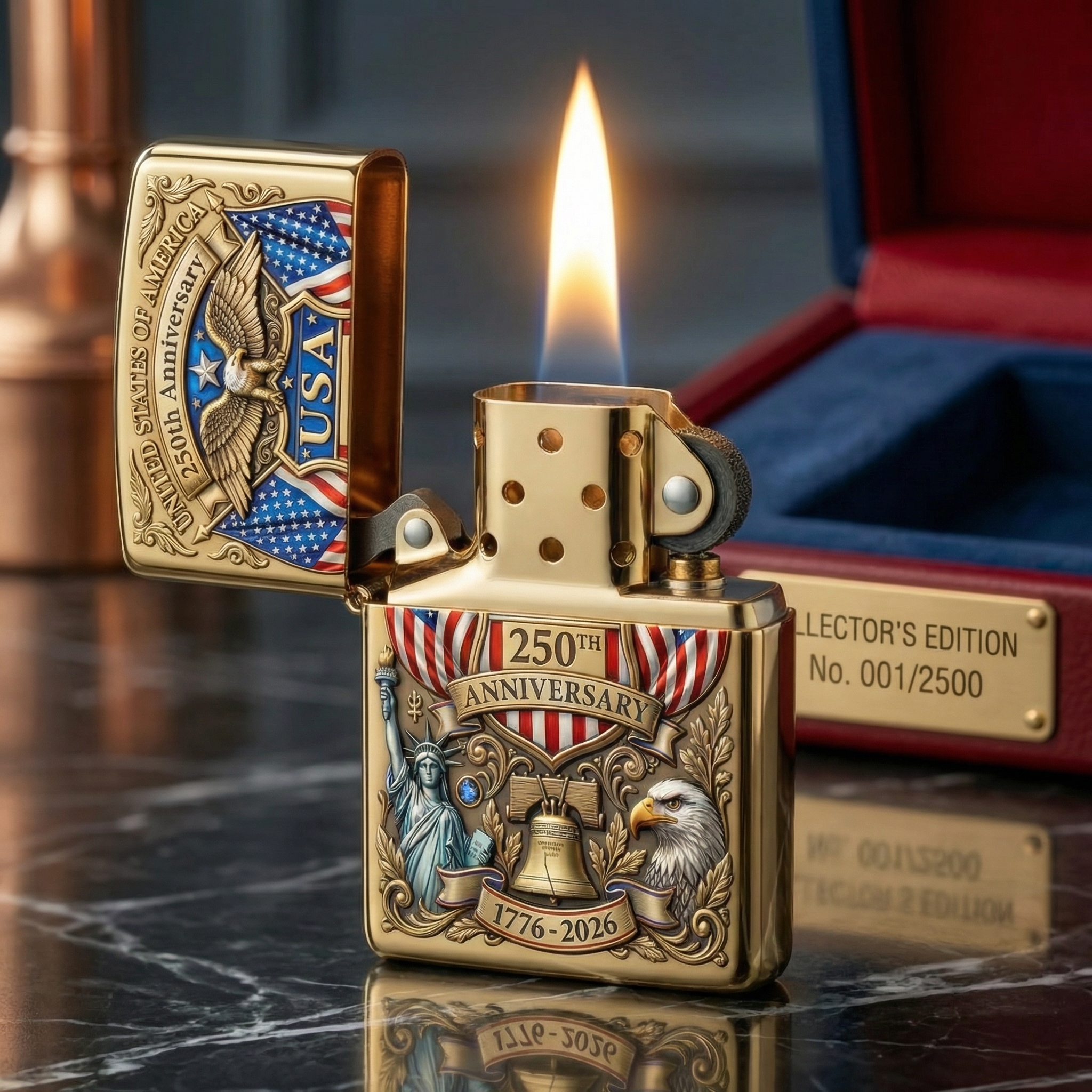 🎁USA 250th Anniversary Commemorative Lighter – Limited Collector’s Edition (1776–2026)