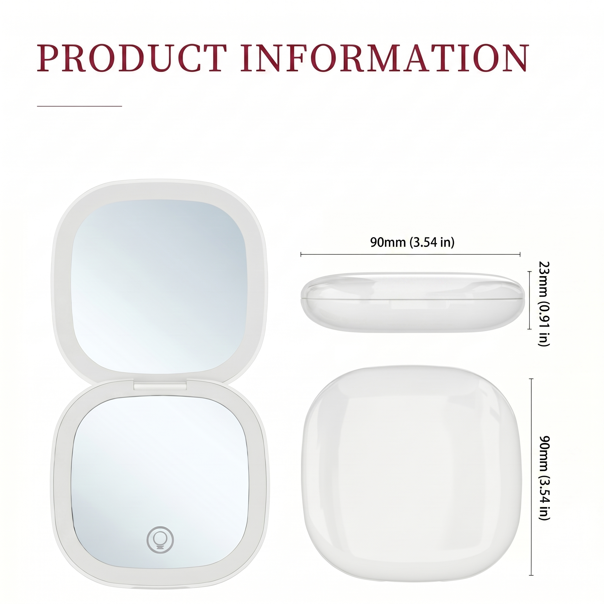 ✨ PerfectView Luxe LED Compact Mirror With Light