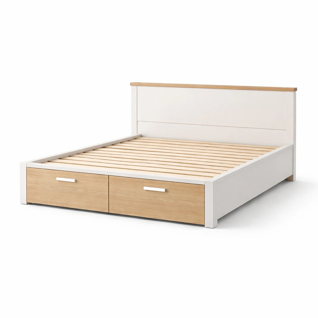 Cama con almacenamiento - Homfocus