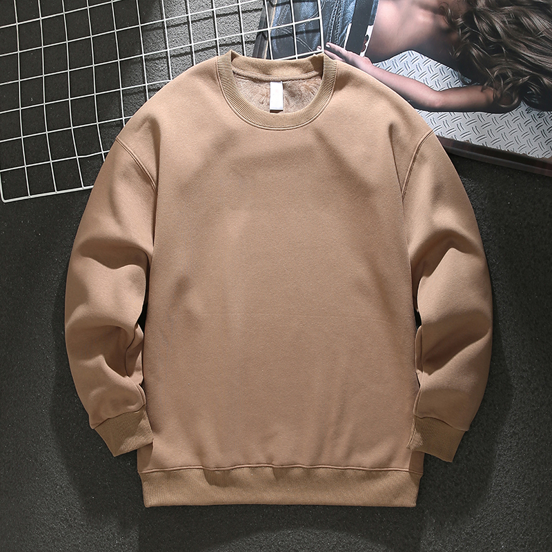 American style velvet thickened sweatshirt round neck cover