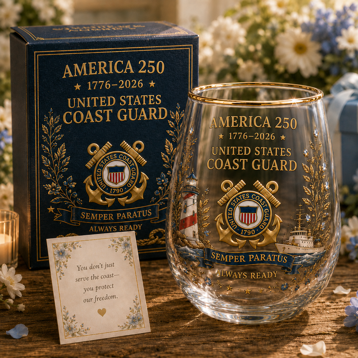 U.S. Military America 250 Tribute Glass Collection