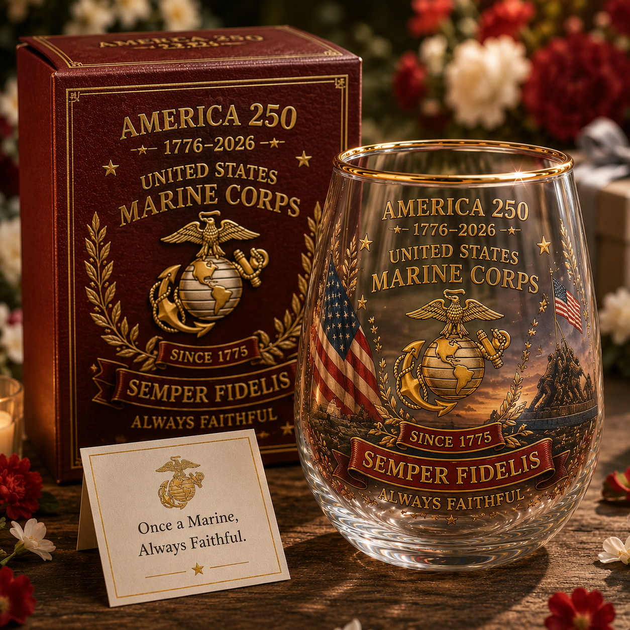 U.S. Military America 250 Tribute Glass Collection