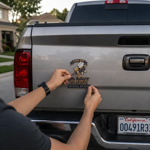 ⚓Last Day Promo: 49% OFF - 🐝US Navy Seabees Can Do! Car Emblem Metal Badge - ✈️Buy 2 Free Shipping Today!