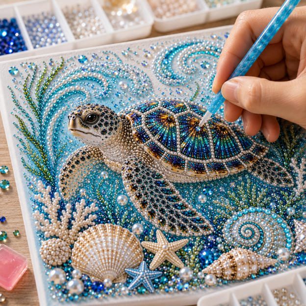 Last Day Promo: 70% OFF🎁The Perfect Ocean Lover Gift🌊 Ocean Theme Pearl Art DIY Kit