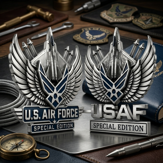 Premium USAF Chrome Emblem – Air Force Vehicle Badge