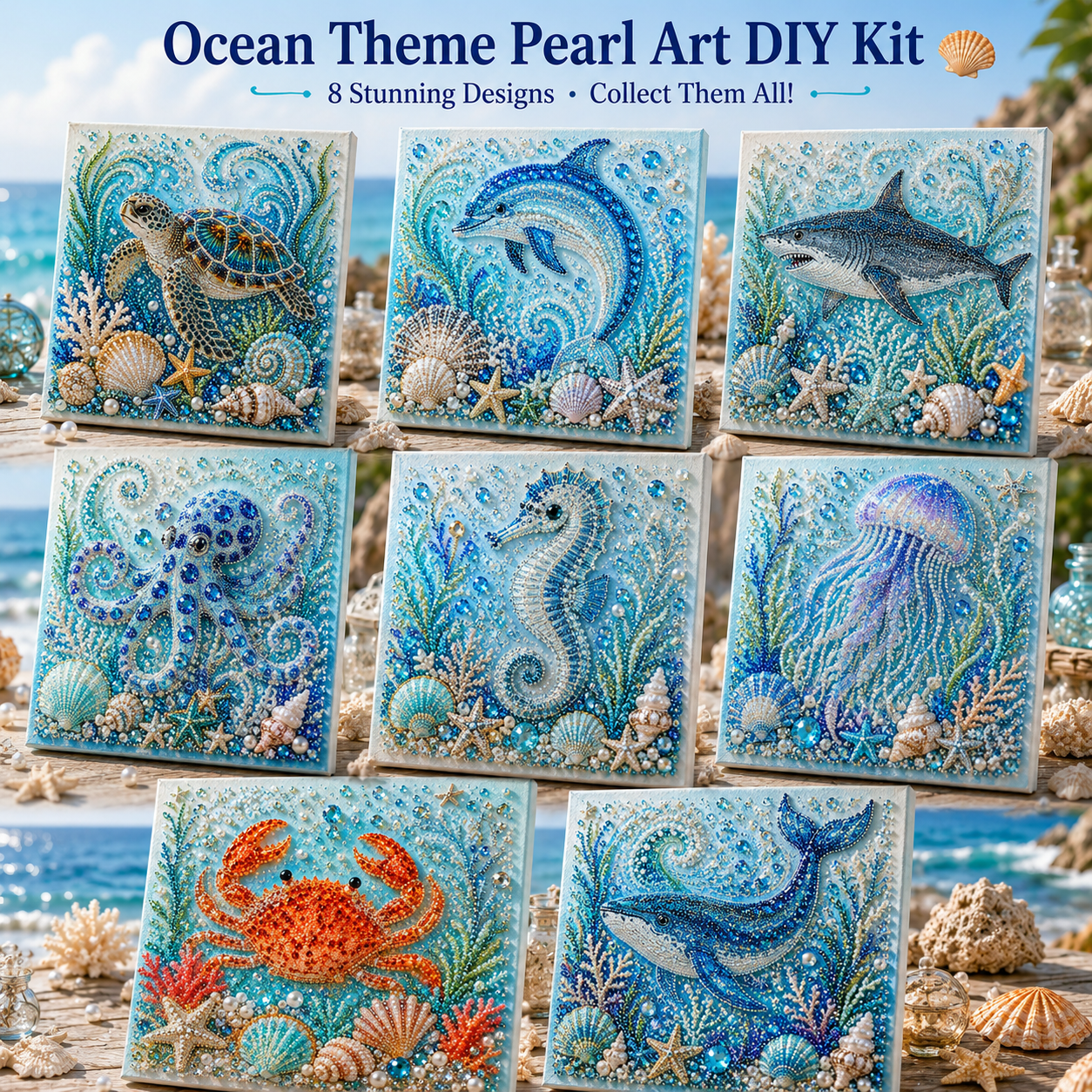 Last Day Promo: 70% OFF🎁The Perfect Ocean Lover Gift🌊 Ocean Theme Pearl Art DIY Kit