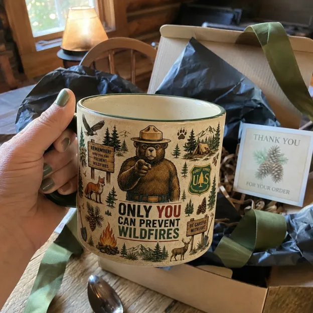 🇺🇸 Last Day Promo: 49% OFF - 🐻USFS Only You Can Prevent Wildfires Mug🌲