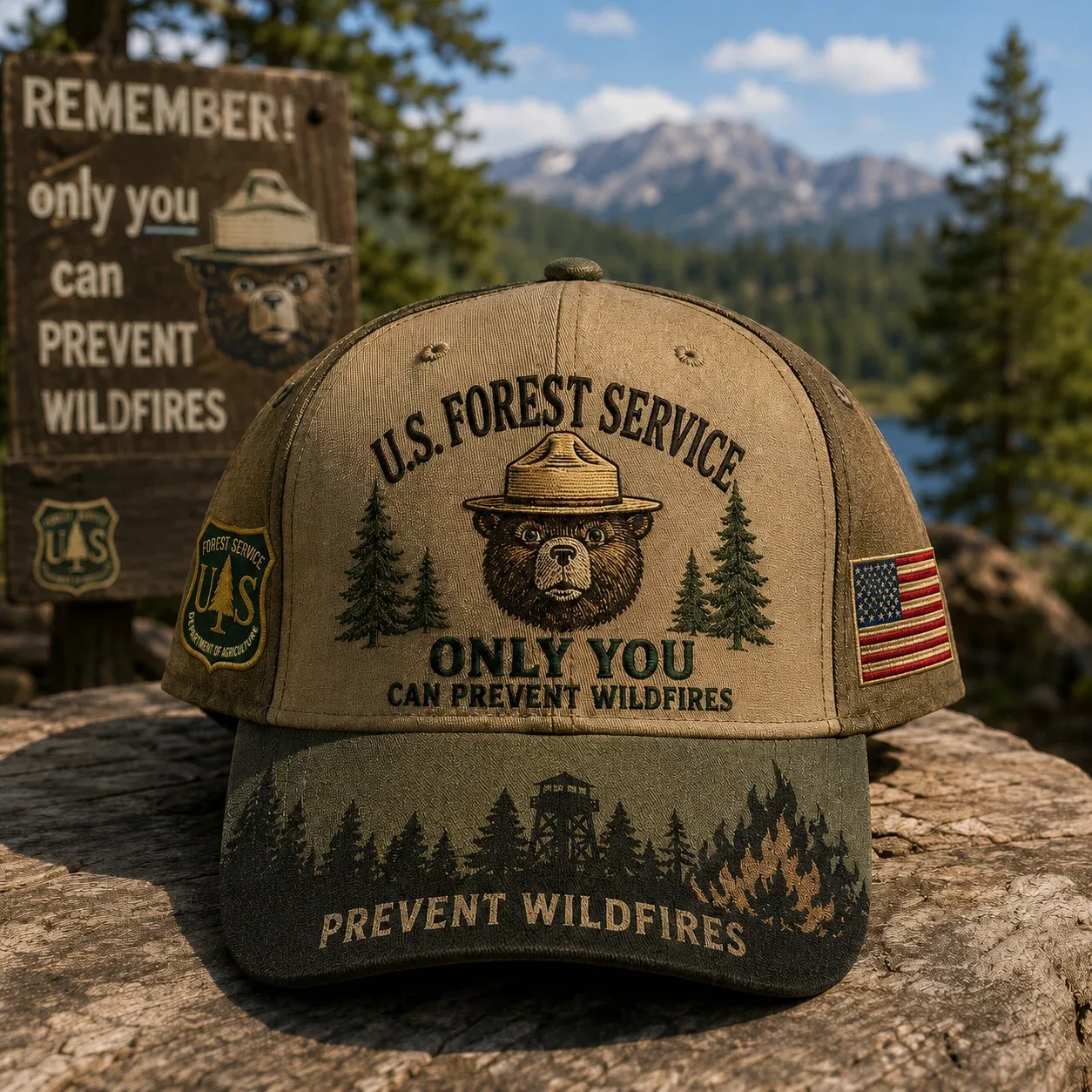 🇺🇸 Last Day Promo: 49% OFF - 🐻USFS Only You Can Prevent Wildfires Baseball Cap🌲