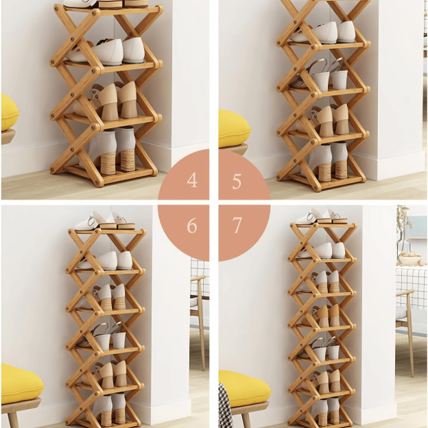 The 9-Tier No-Assembly Bamboo Rack !🌿👟