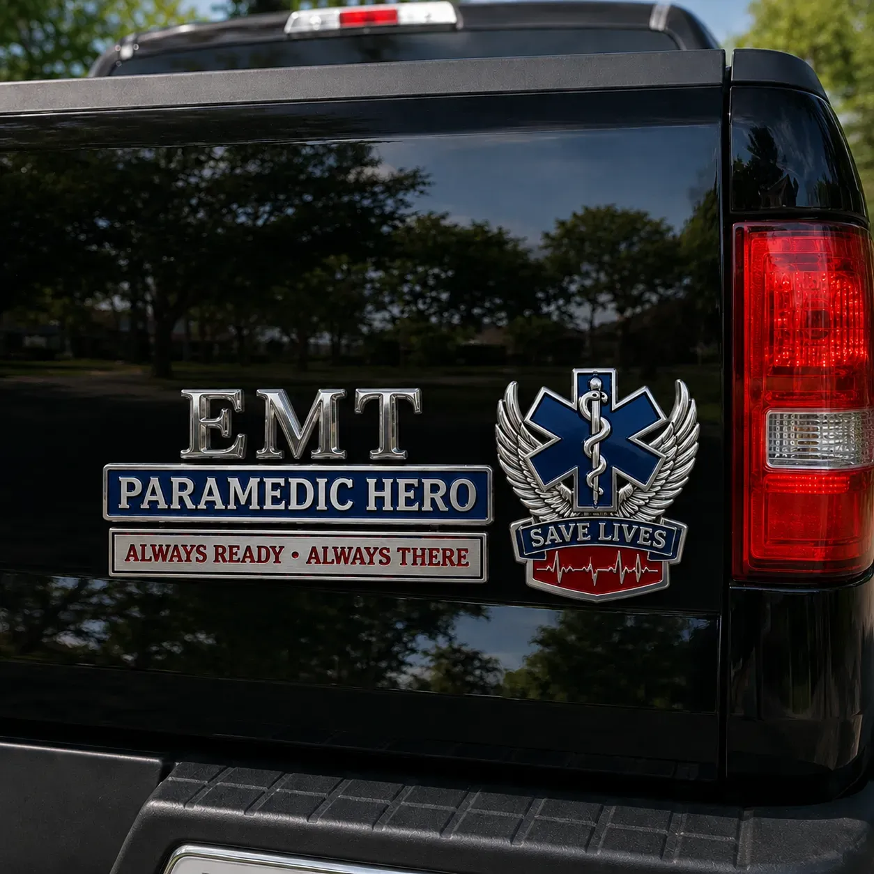 🇺🇸 EMT Paramedic Hero 3D Metal Car Emblem Badge
