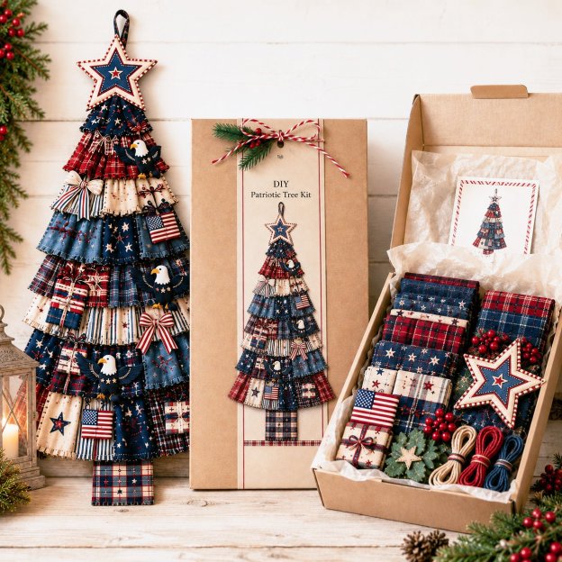 🎄DIY Oversized Patchwork Christmas Tree Door Hanging Kit
