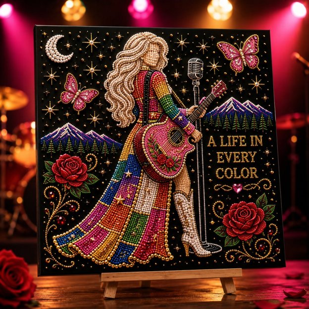 🎤 Premium 3D Pearl Dolly Country Music Tribute Art Kit