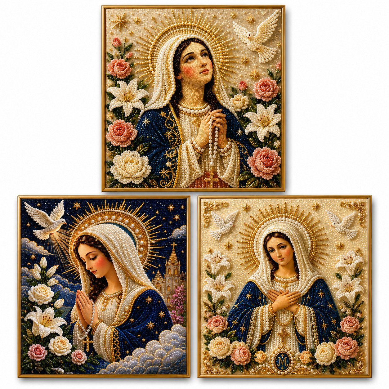 Last Day Promo: 70% OFF🙏 Divine Pearl Bead Virgin Mary Icon – A Peaceful DIY Faith Art Gift ✨