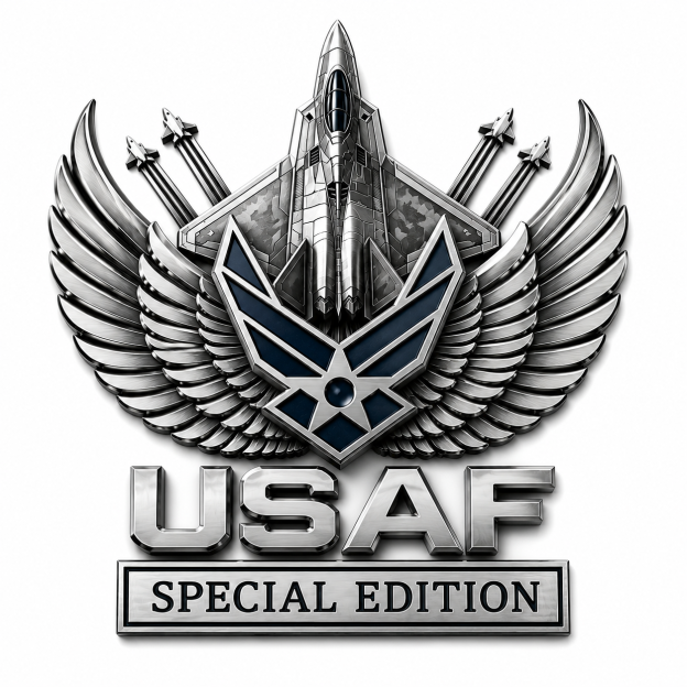 Premium USAF Chrome Emblem – Air Force Vehicle Badge