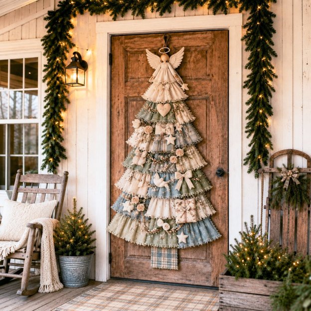 🎄DIY Oversized Patchwork Christmas Tree Door Hanging Kit