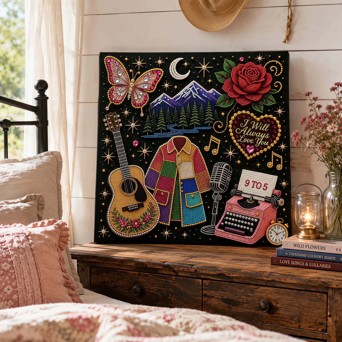 🎤 Premium 3D Pearl Dolly Country Music Tribute Art Kit