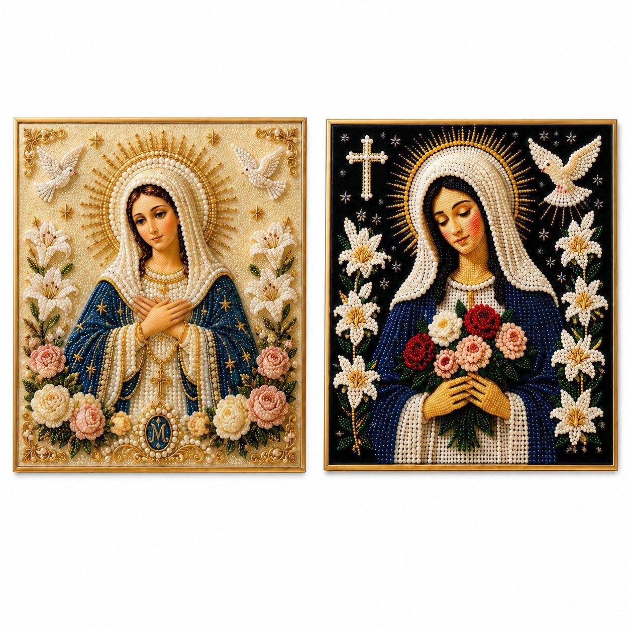 Last Day Promo: 70% OFF🙏 Divine Pearl Bead Virgin Mary Icon – A Peaceful DIY Faith Art Gift ✨
