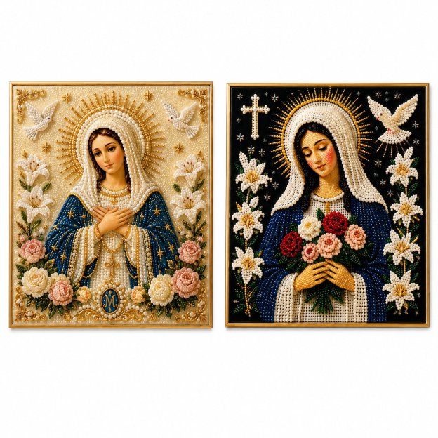 Last Day Promo: 70% OFF🙏 Divine Pearl Bead Virgin Mary Icon – A Peaceful DIY Faith Art Gift ✨