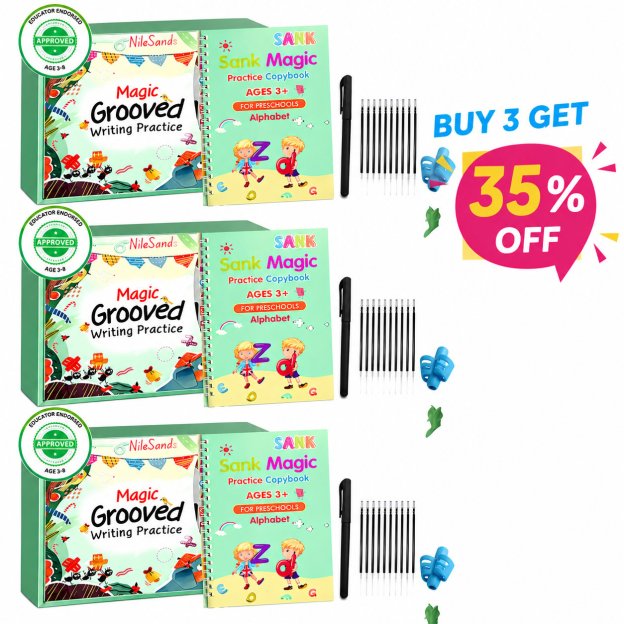 💥LAST DAY SALE 50%OFF💥📚MagicBook | Kids Practice Copybook Set (4Pcs/Set)