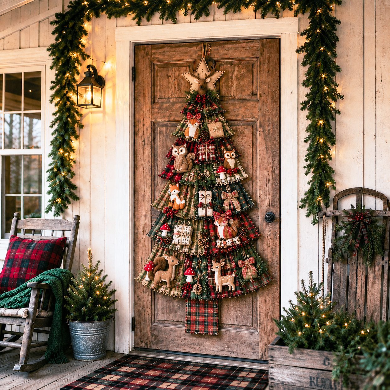 🎄DIY Oversized Patchwork Christmas Tree Door Hanging Kit
