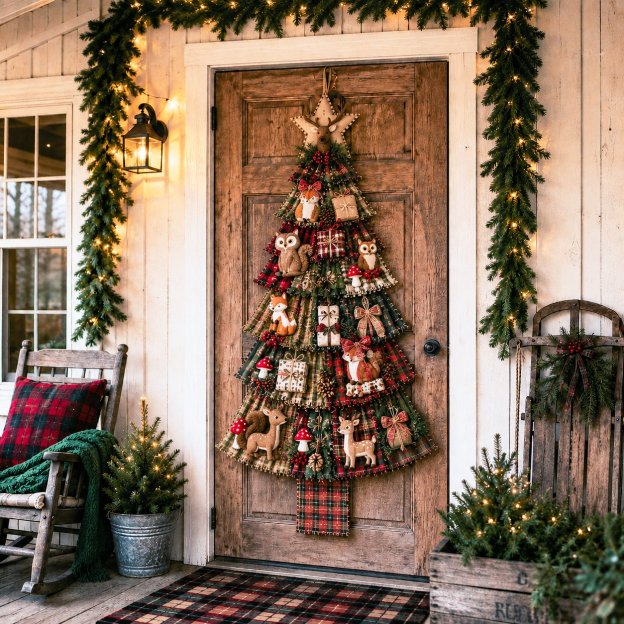 🎄DIY Oversized Patchwork Christmas Tree Door Hanging Kit