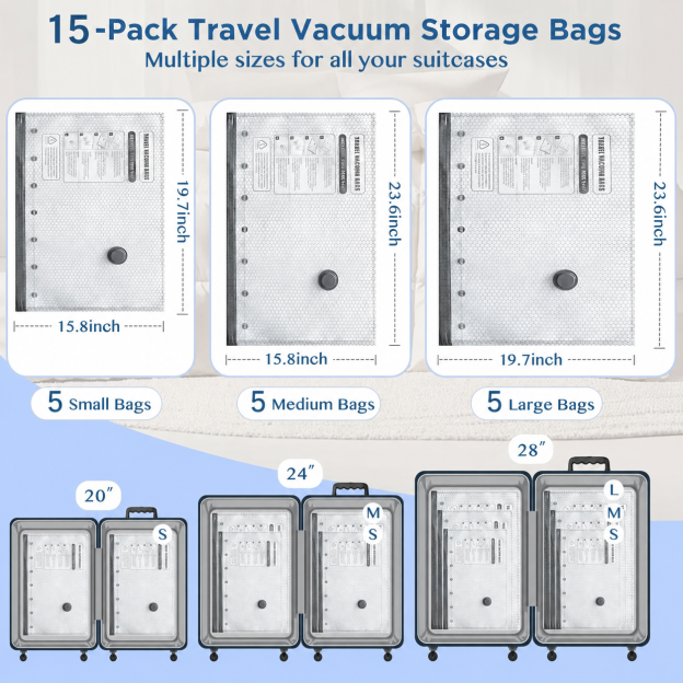 🎁 Mother's Day Sale 49% OFF - Cordless Travel Vacuum Storage Compression Bag Set