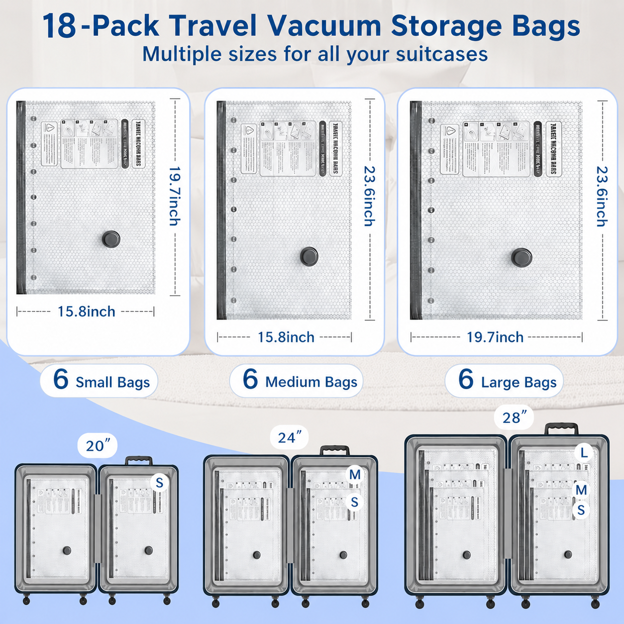 🎁 Mother's Day Sale 49% OFF - Cordless Travel Vacuum Storage Compression Bag Set