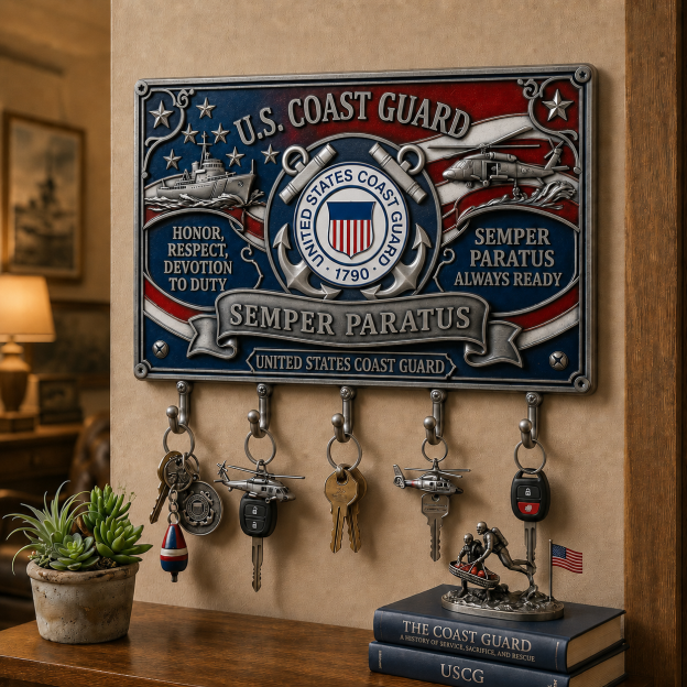 🇺🇸 U.S. Military Patriotic Wall Key Holder