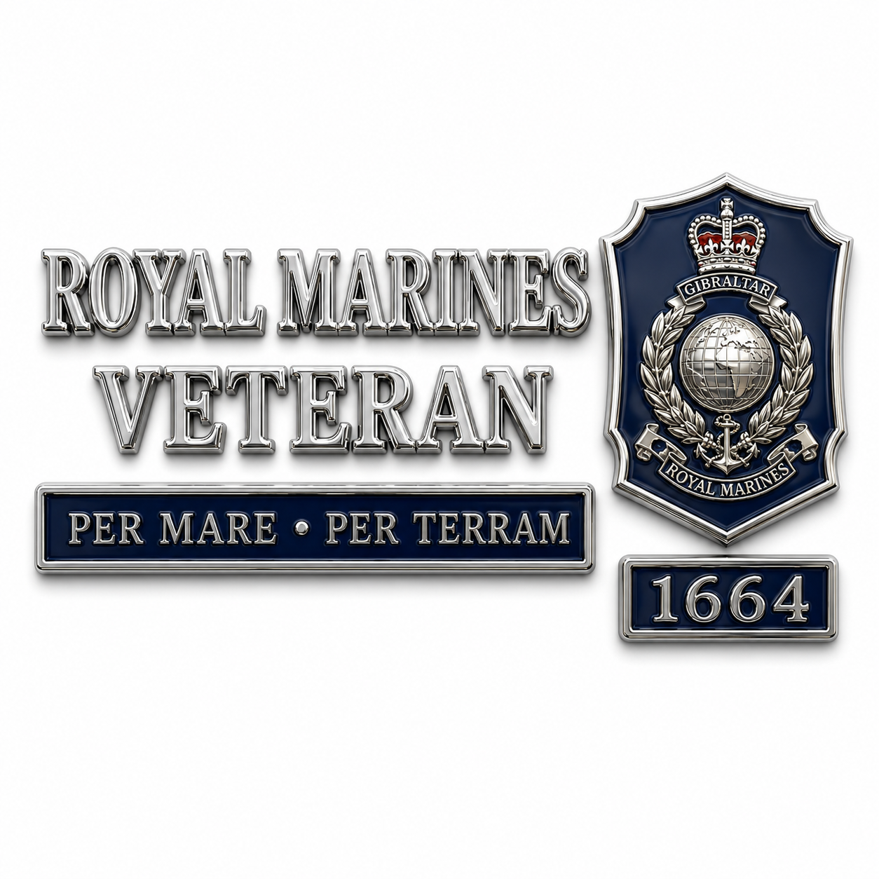 🇬🇧 British Military Heritage 3D Metal Car Emblem Badge Collection
