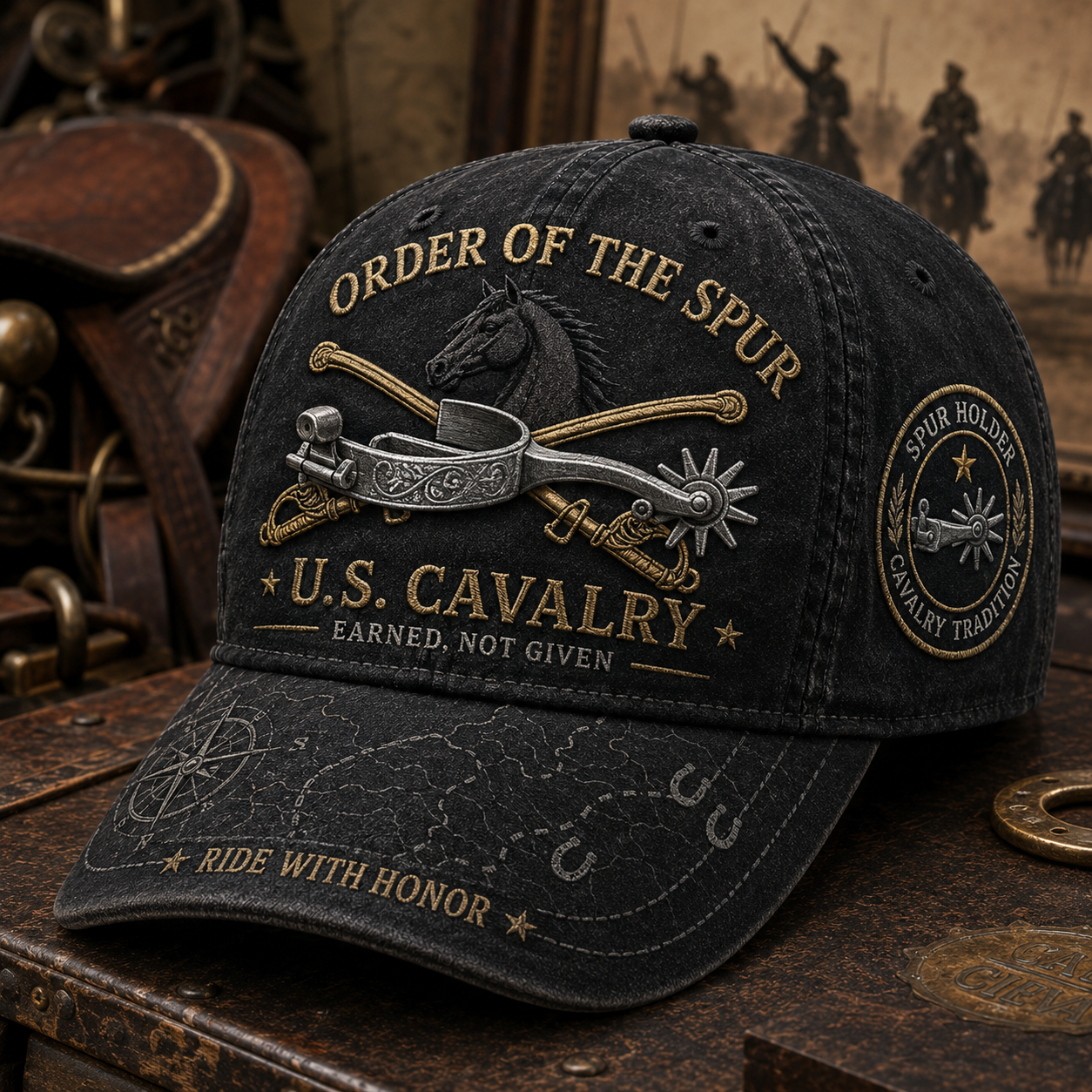 Silent Service The Blue Nose Submarine Veteran Baseball Cap