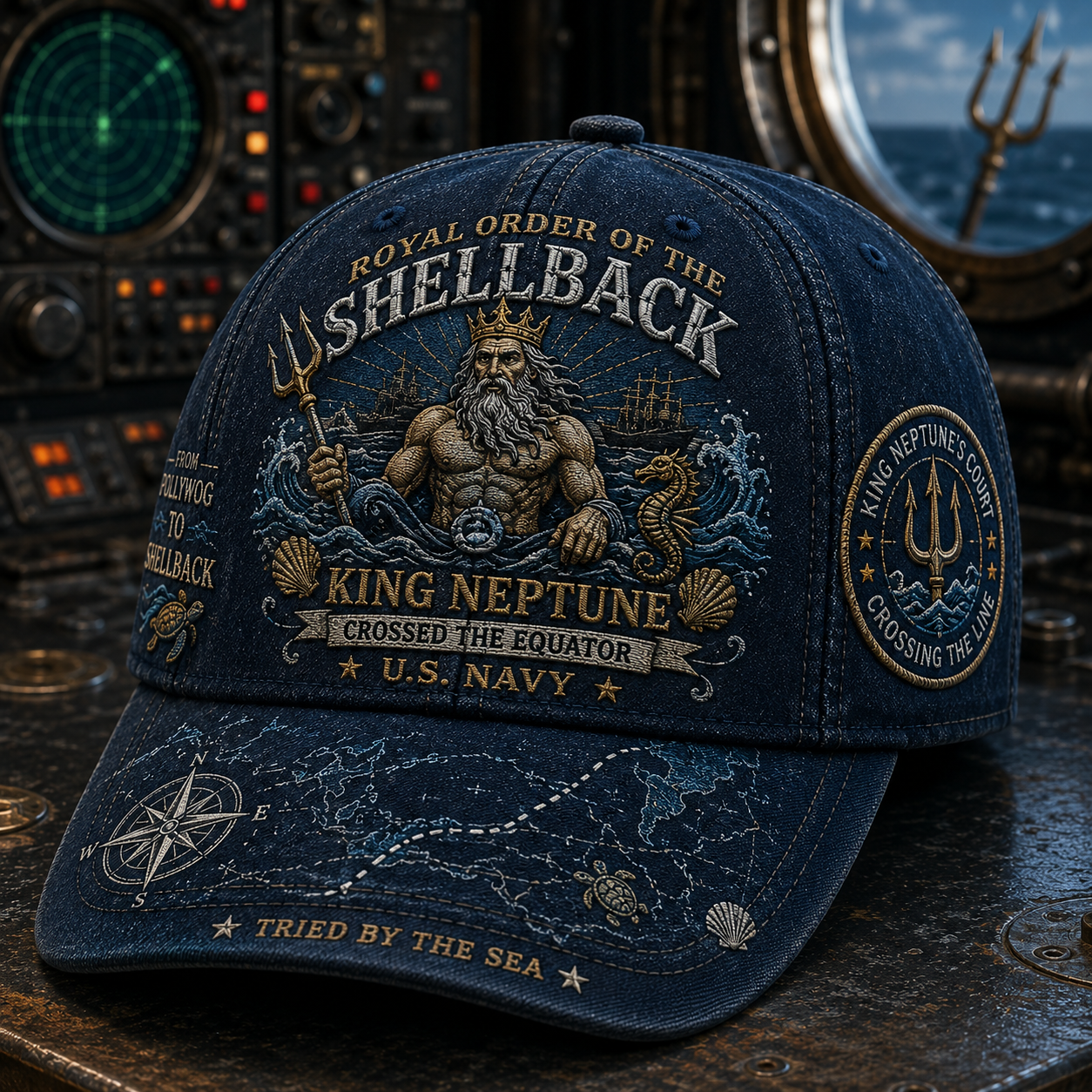 Silent Service The Blue Nose Submarine Veteran Baseball Cap