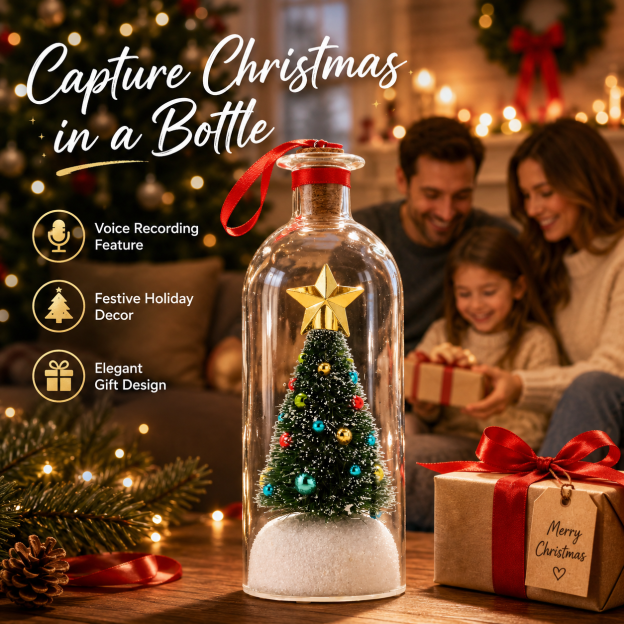 🎁Last Day 49% OFF -Recordable Christmas Tree Message in a Bottle