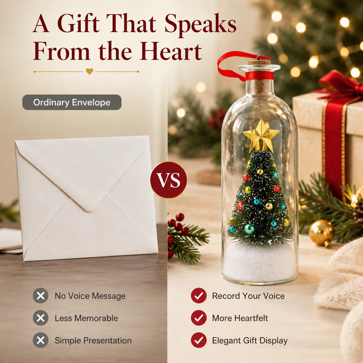 🎁Last Day 49% OFF -Recordable Christmas Tree Message in a Bottle