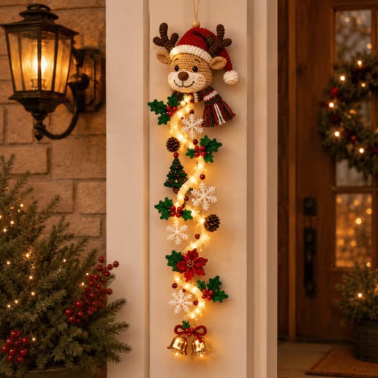 🎄 Glowing Christmas Door Hanger