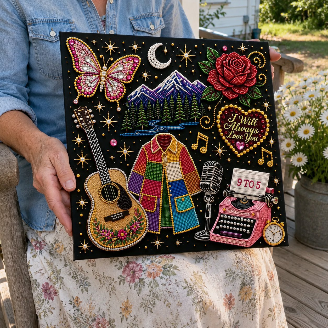 🎤 Premium 3D Pearl Dolly Country Music Tribute Art Kit