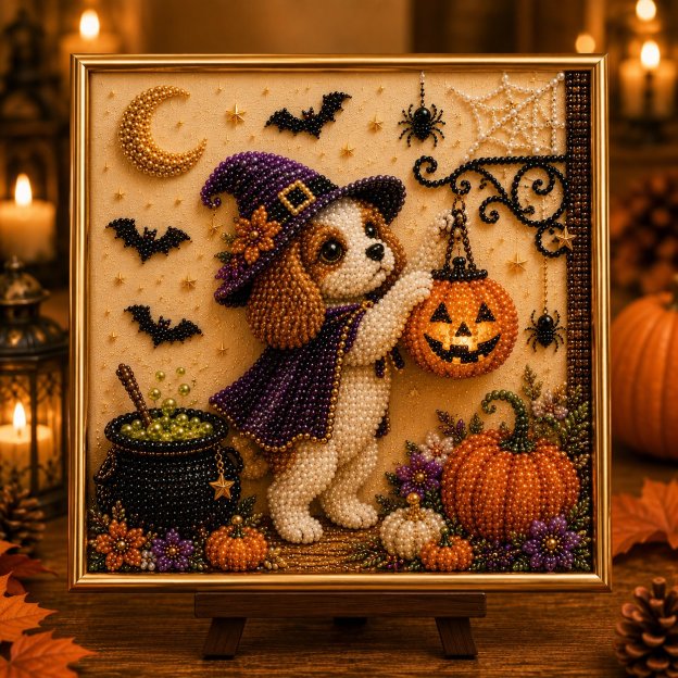 Last Day Promo: 70% OFF🐶🎃 DIY Halloween Puppy Pearl Painting Kit