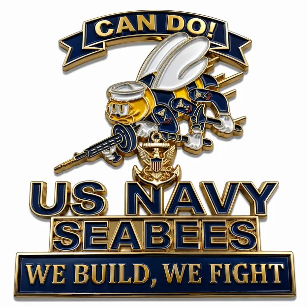⚓Last Day Promo: 49% OFF - 🐝US Navy Seabees Can Do! Car Emblem Metal Badge - ✈️Buy 2 Free Shipping Today!