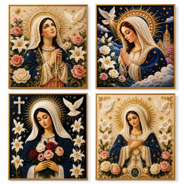 Last Day Promo: 70% OFF🙏 Divine Pearl Bead Virgin Mary Icon – A Peaceful DIY Faith Art Gift ✨