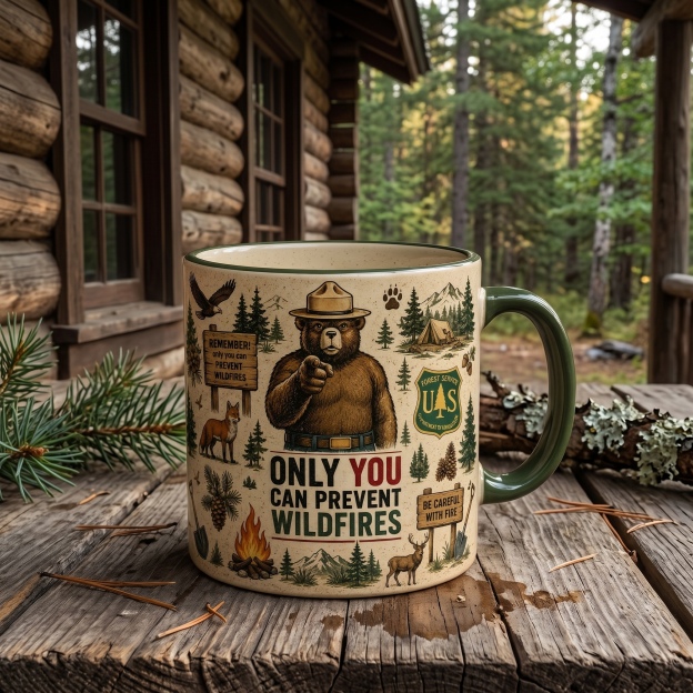 🇺🇸 Last Day Promo: 49% OFF - 🐻USFS Only You Can Prevent Wildfires Mug🌲